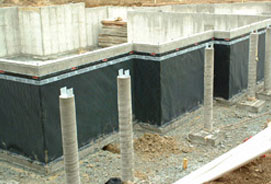 Dimpled membrane for Foundation Waterproofing & Dampproofing